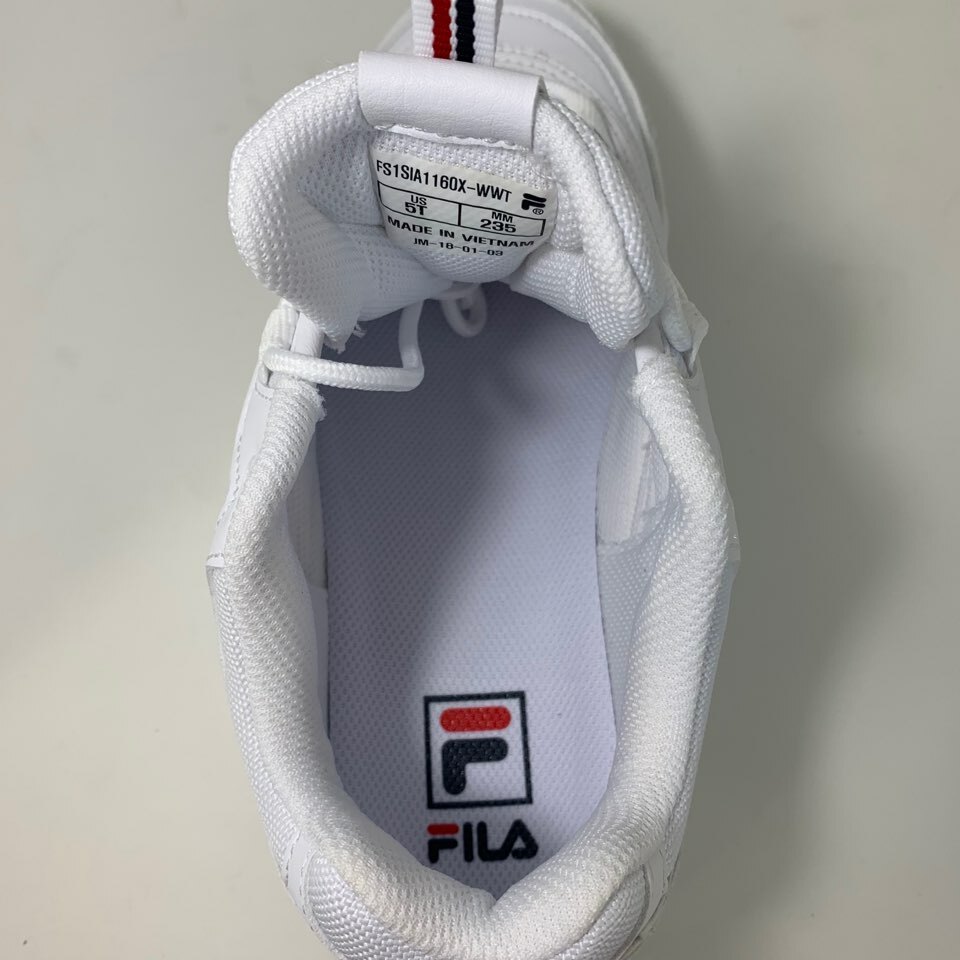 FILA RAY FS1SIA1160X-WWT Authentic White Unisex Womens Shoes Sneakers LifeStyle